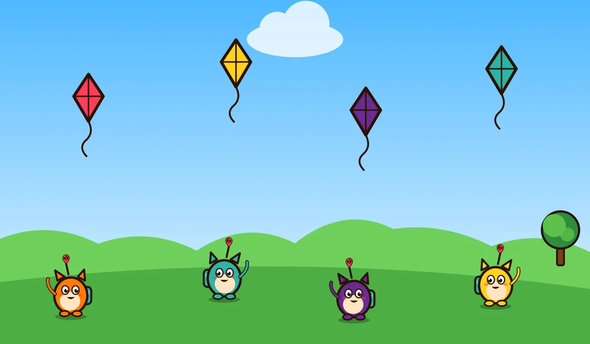 Kites Over the Mall scene